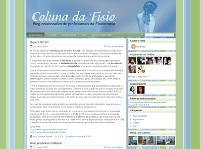 Printscreen do www.colunadafisio.com.br